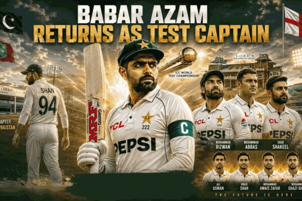 Babar Azam Returns as Pakistan Test Captain
